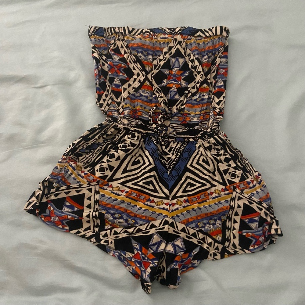 Strapless Romper W/ Pockets